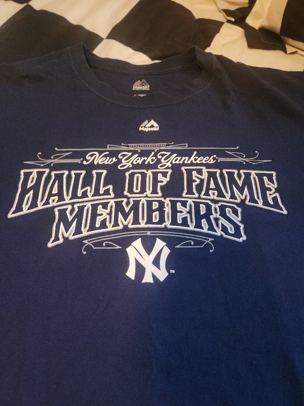 New York Yankees Hall of Fame Members Tee Majestic Size XL Navy